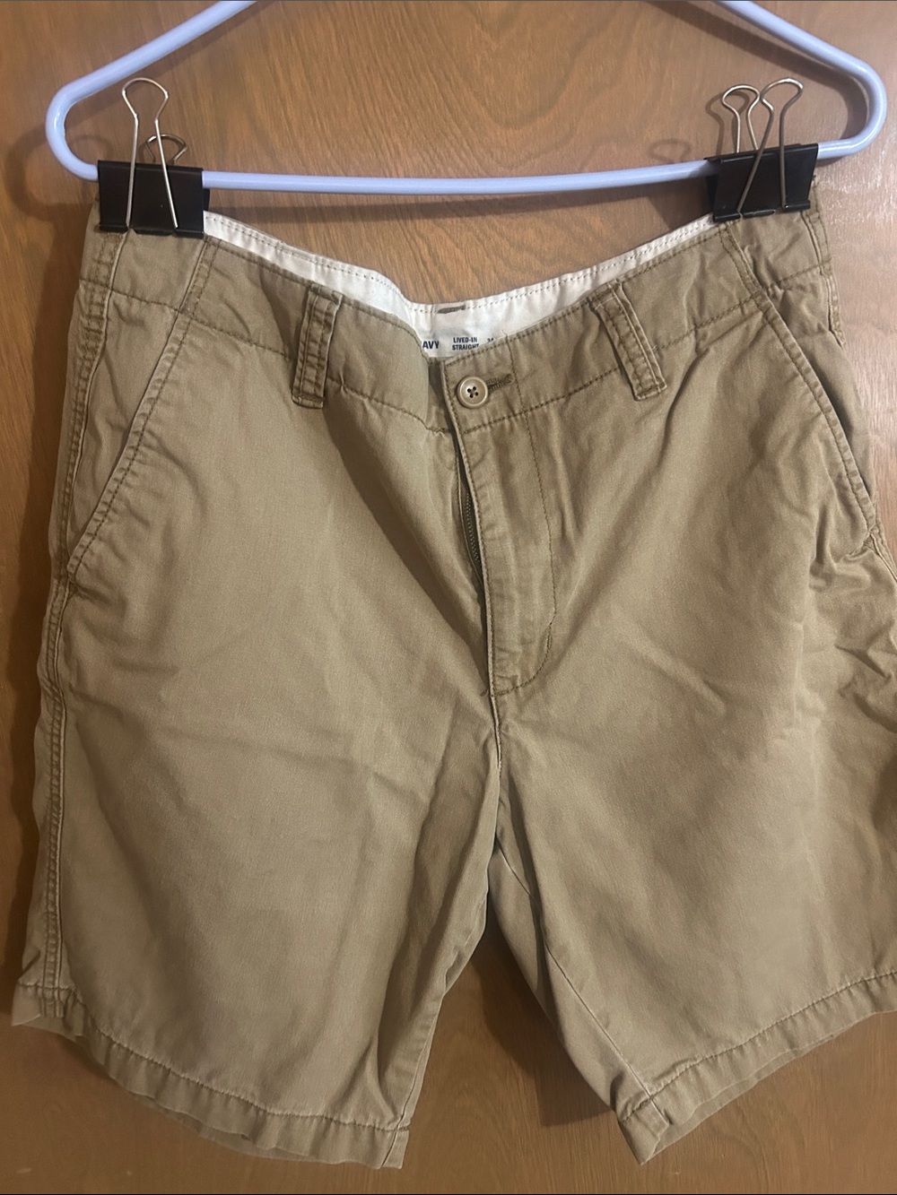 Old Navy Tan Straight-Fit Shorts